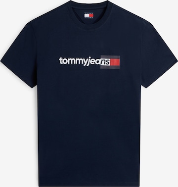 Tommy Jeans - Camisa 'ENTRY DNA' em azul: frente