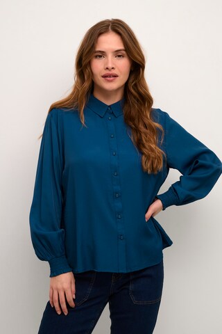 Cream Blouse ' ' in Blue: front