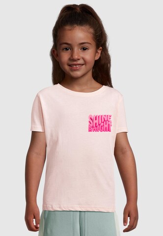 Merchcode T-Shirt 'Shine Bright' in Pink: Vorderseite