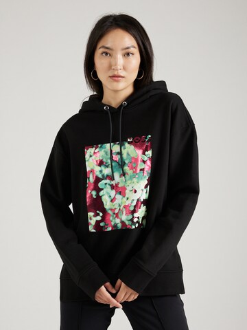 BOSS Sweatshirt 'Ehanna1' in Zwart: voorkant