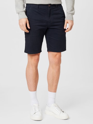 FARAH Regular Chino Pants 'HAWK' in Blue: front