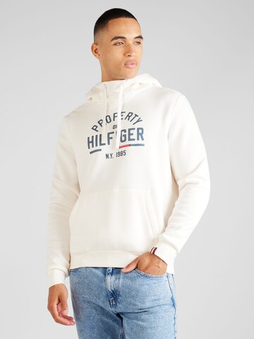 TOMMY HILFIGER Sweatshirt i vit: framsida