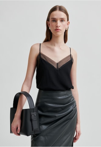 Top 'Diaz' di SECOND FEMALE in nero: frontale