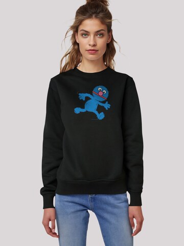 Sweat-shirt 'Sesamstraße Grobie Running' F4NT4STIC en noir : devant
