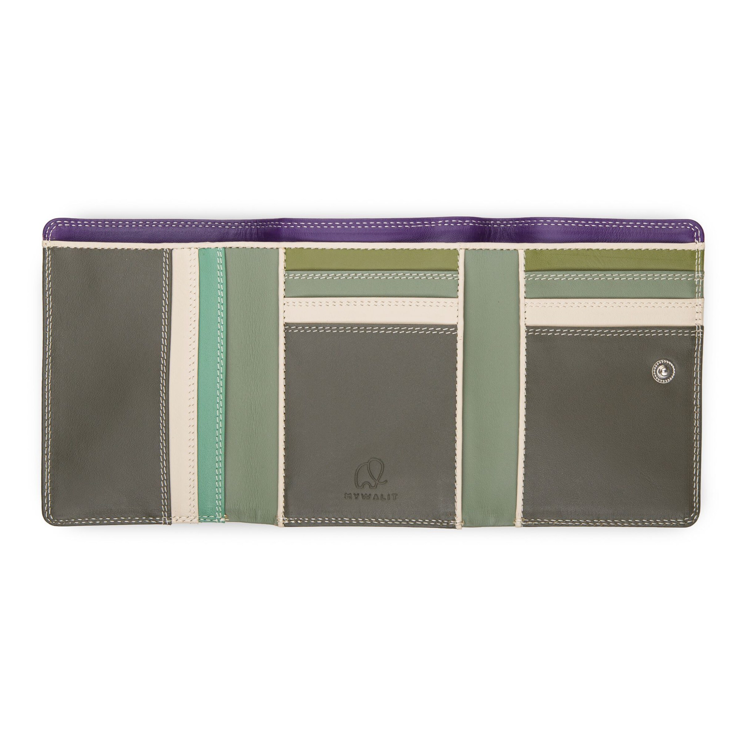 mywalit Wallet 'Medium Tri-fold' in Purple