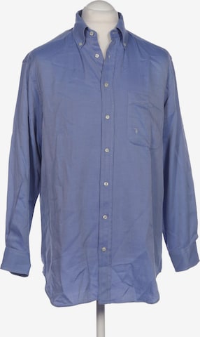 Trussardi Button Up Shirt in L in Blue: front