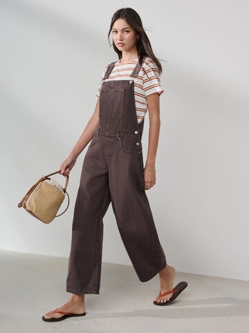 Barrel Salopette en jean Next en marron