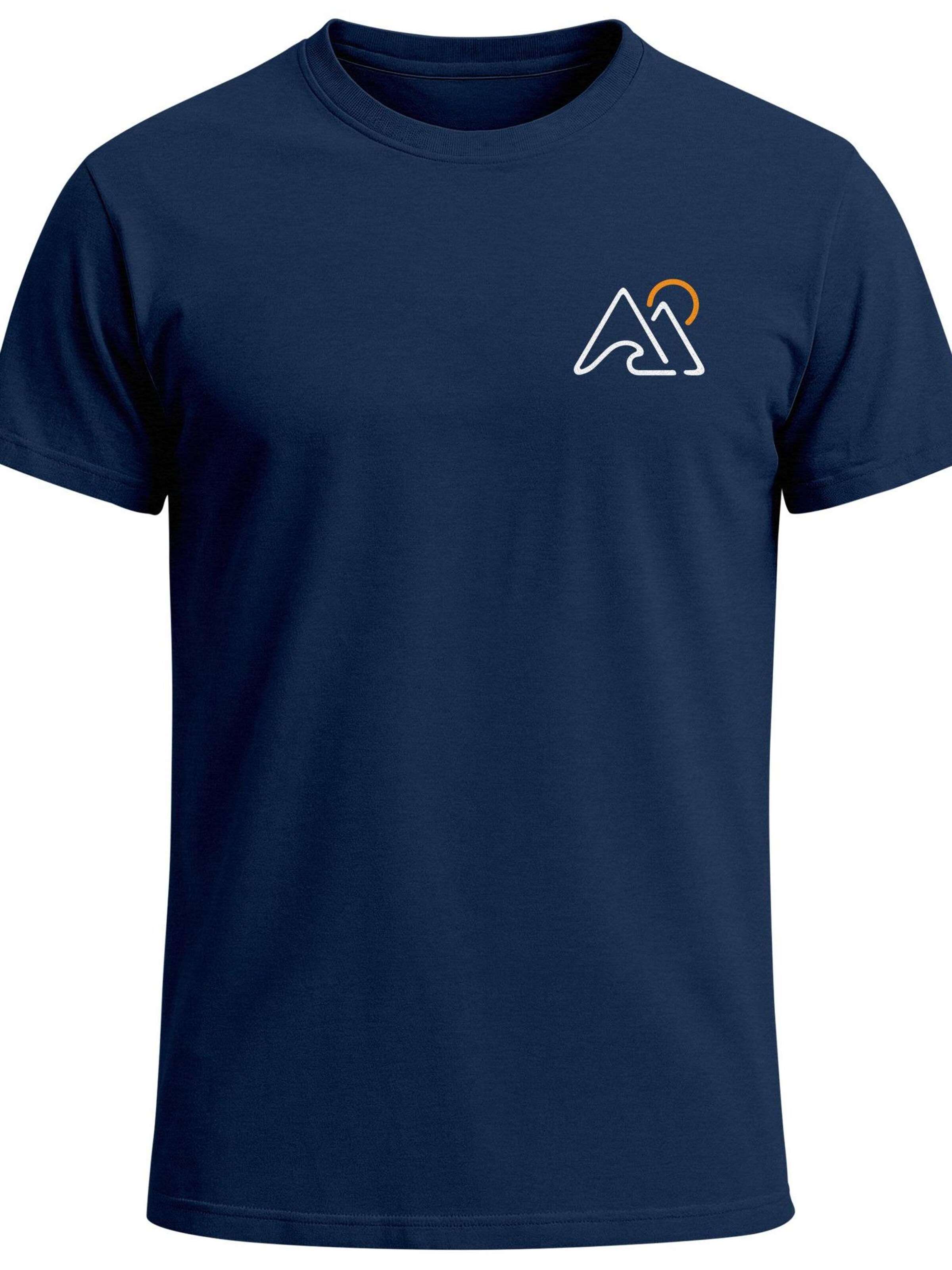 Neverless Shirt 'Mountain Wave' in Blue