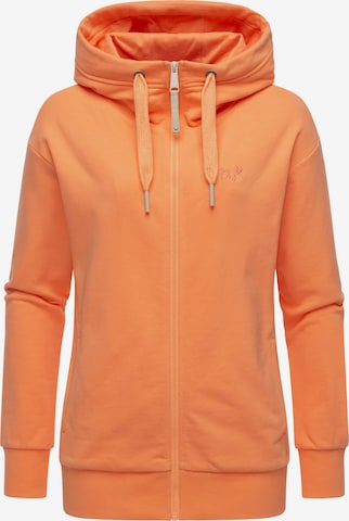 Ragwear Zip-Up Hoodie 'Yodis' in Orange: front