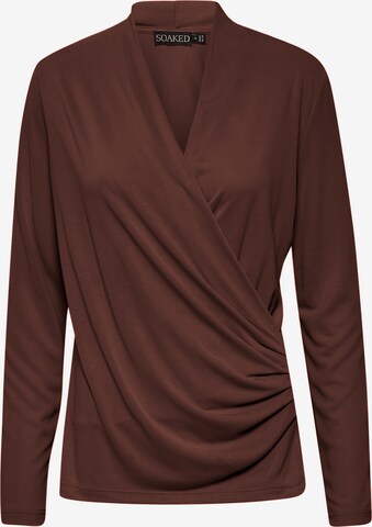 SOAKED IN LUXURY - Blusa 'Columbine' em castanho: frente