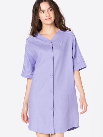 ADIDAS ORIGINALS Shirt Dress 'Baseball' in Purple: front