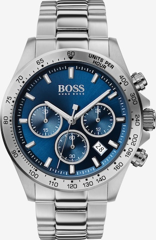 BOSS Black Analog Watch 'Hero' in Silver