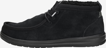 HEY DUDE Schnürstiefel 'Wally Mid' in Schwarz: Vorderseite