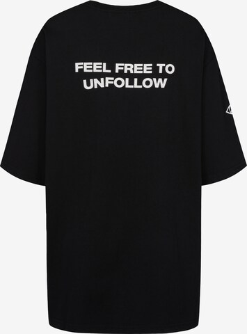 UNFOLLOWED x ABOUT YOU T-Shirt 'RARE' in Schwarz: zadná strana