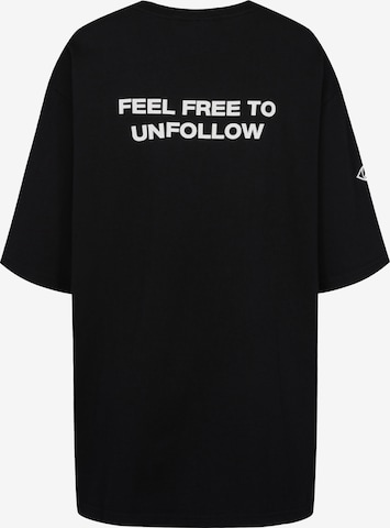 UNFOLLOWED x ABOUT YOU Тениска 'RARE' в черно: отзад