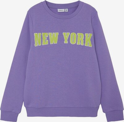 NAME IT Sweatshirt 'New York' in grün / lavendel, Produktansicht