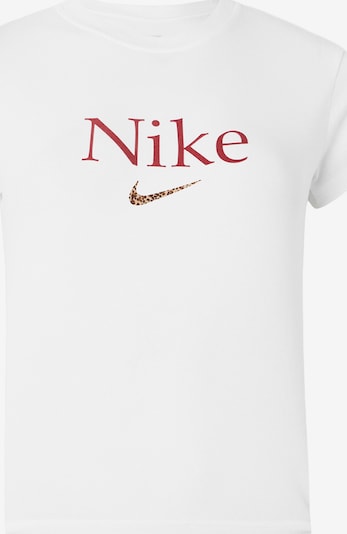 Marškinėliai iš Nike Sportswear, spalva – ruda / kapučino spalva / vyšninė spalva / balta, Prekių apžvalga