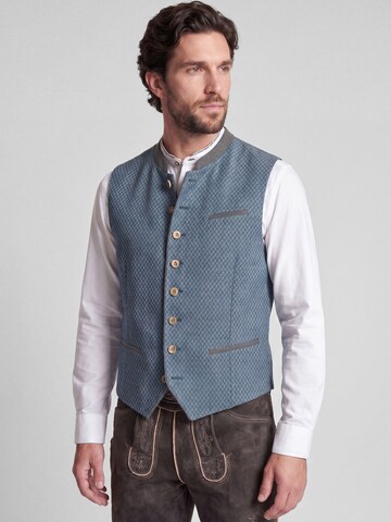 SPIETH & WENSKY Traditional vest 'KING' in Blue: front