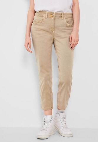 CECIL Slim fit Pants in Beige: front