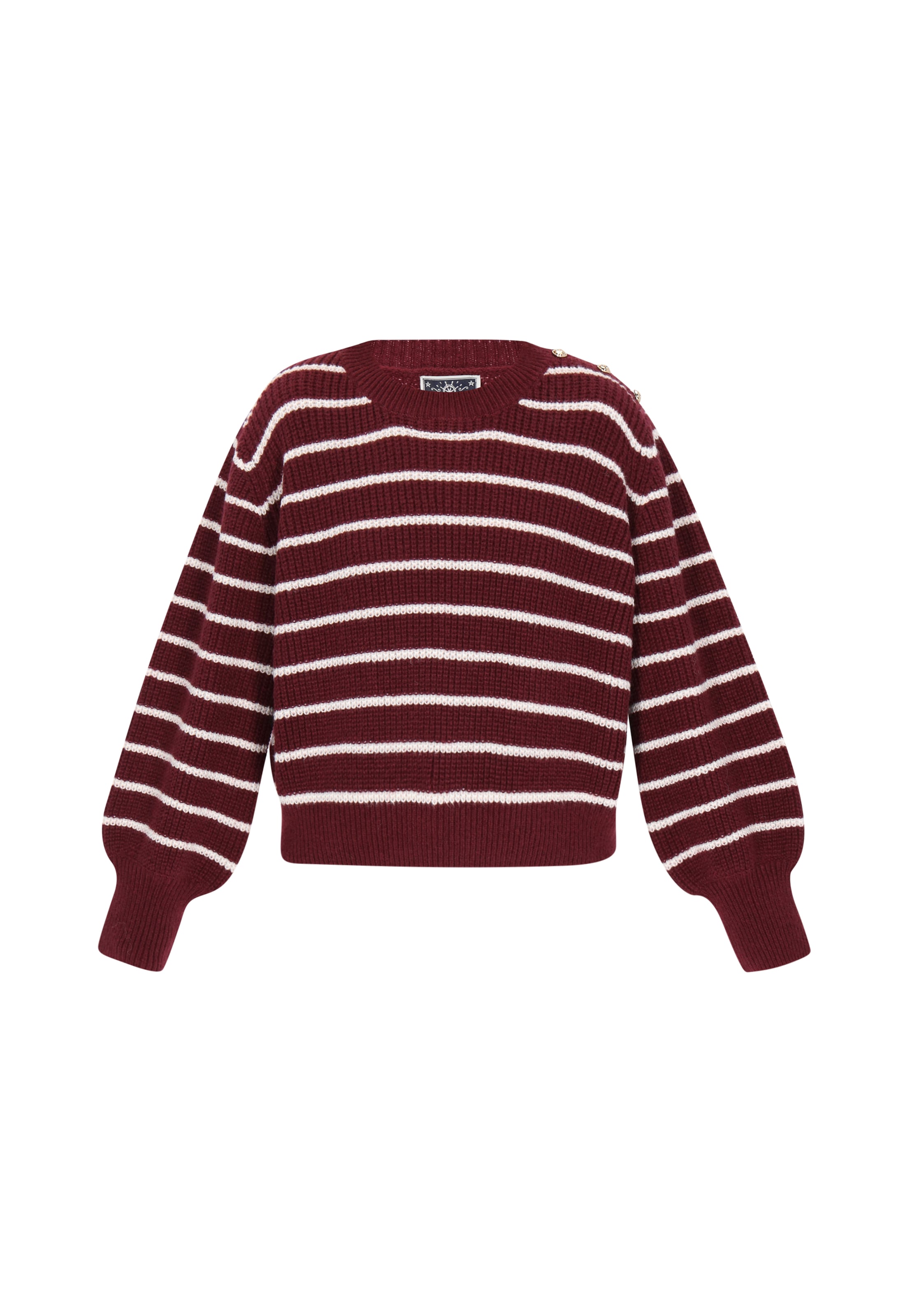 sarkans DreiMaster Maritim "Oversize" stila džemperis: no priekšpuses