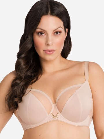 Gorsenia T-shirt Bra 'K564 Vicky' in Beige