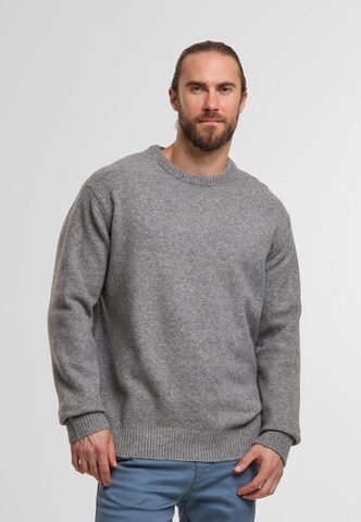 INDICODE JEANS Sweater 'Bertrax' in Grey: front