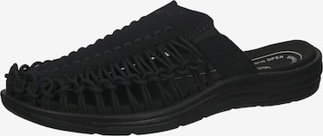 KEEN Mules in Black: front