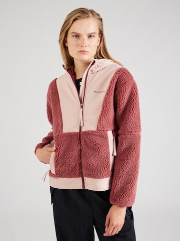COLUMBIA Athletic Fleece Jacket 'Hakatai' in Red: front