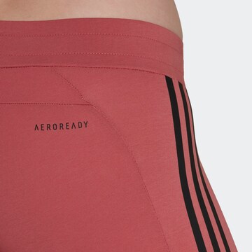 ADIDAS SPORTSWEAR Skinny Workout Pants 'Aeroready Designed To Move -Touch' in Red