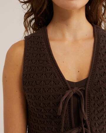 WE Fashion Вязаная жилетка в Коричневый