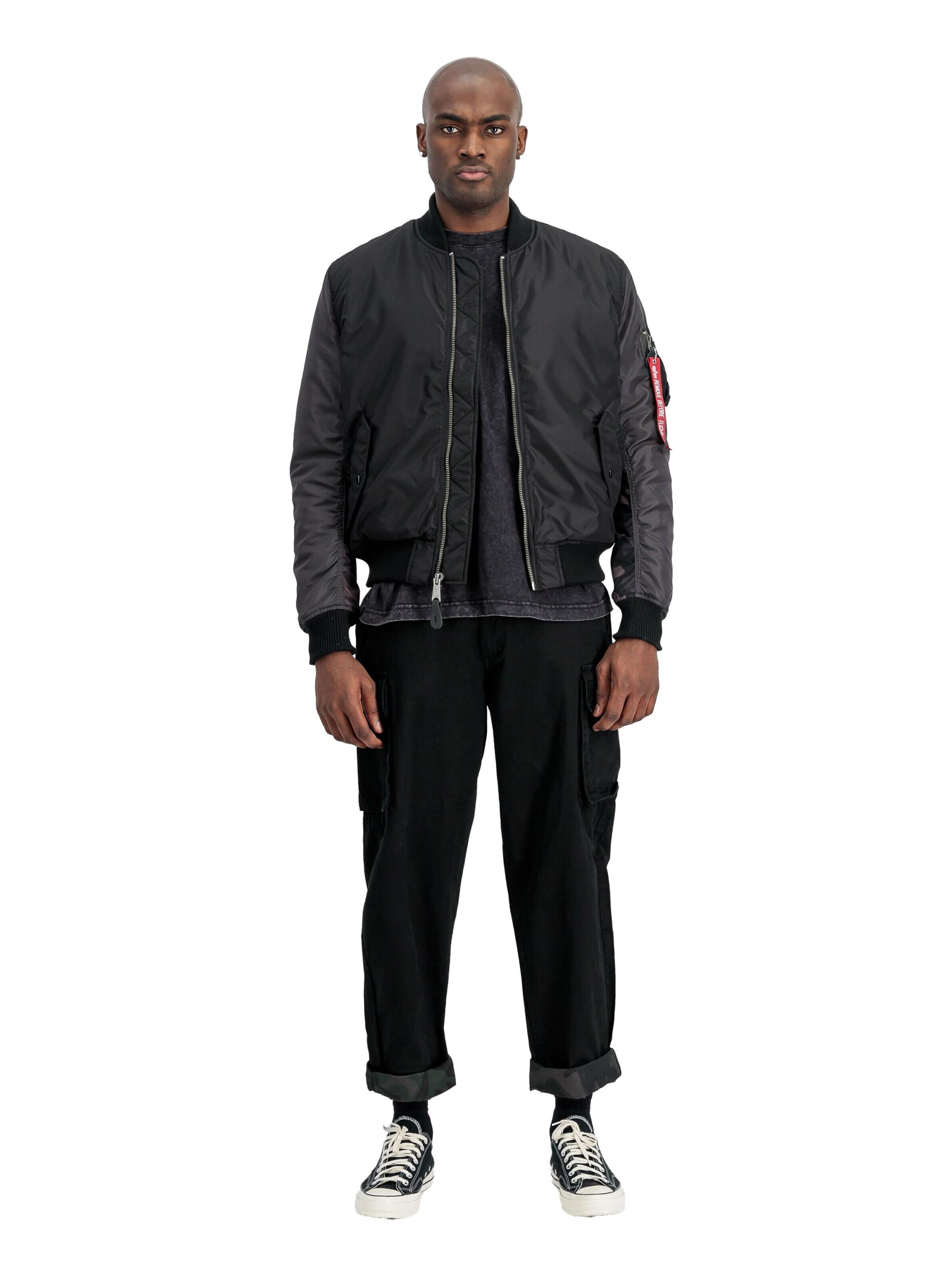 ALPHA INDUSTRIES Regular Cargohose 'Aivator'‌‌‌‌‌‌‌‌‌‌ in Schwarz: Vorderseite