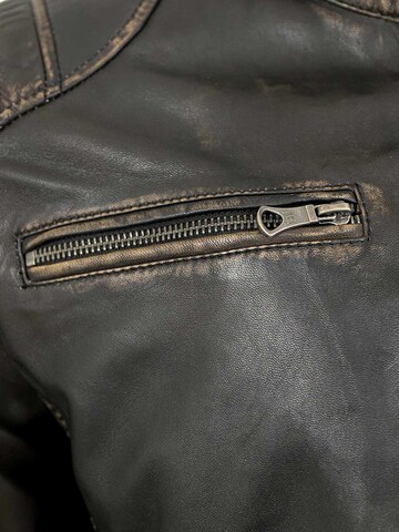 Lederjacken24 Between-Season Jacket 'Zenon-4' in Black