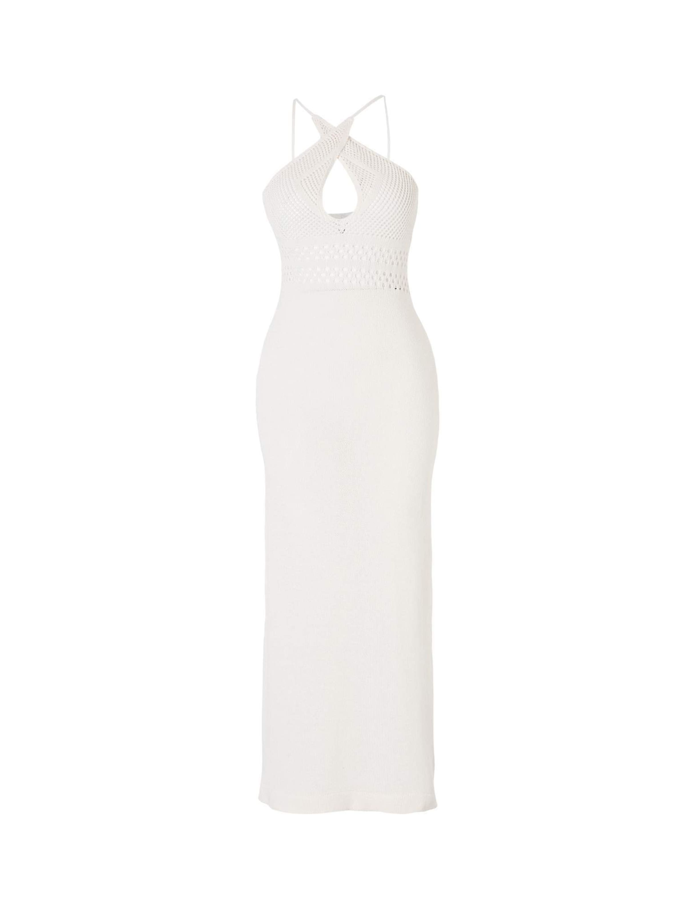 Trendyol - Vestido de punto en blanco: frente