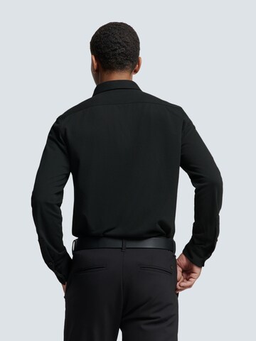 No Excess Regular Fit Hemd in Schwarz
