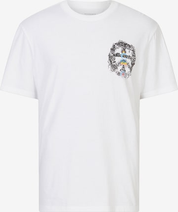 AllSaints T-shirt 'CHANCER' i vit: framsida