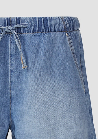 QS Wide Leg Shorts in Blau