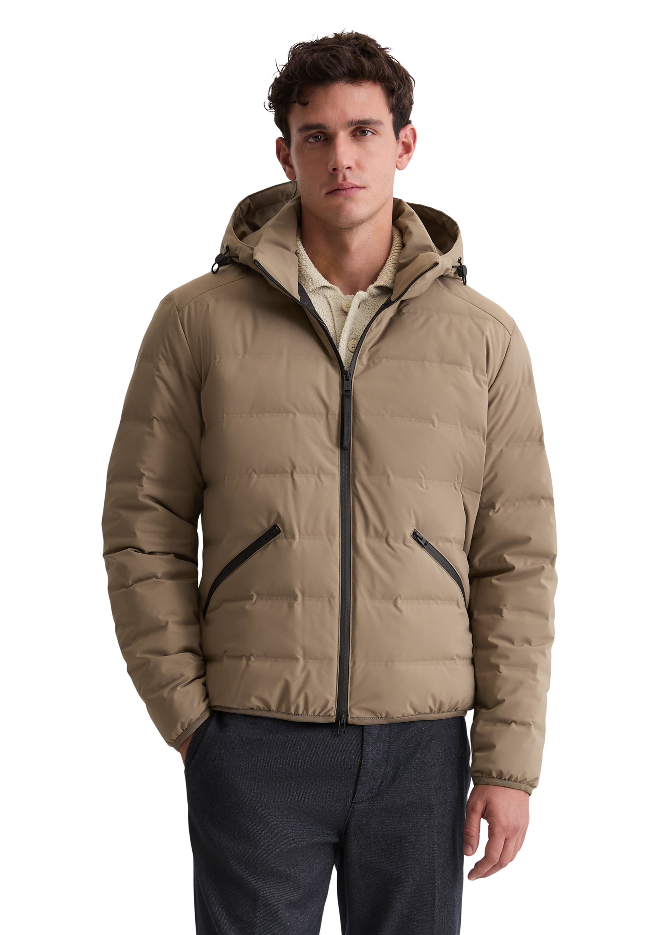 Marc O'Polo Funktionsjacke 'MOP x Function' in Braun: Vorderseite