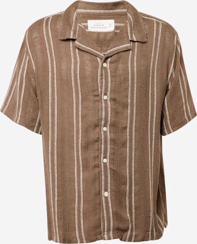 Abercrombie & Fitch Chemise en marron / blanc, Vue avec produit