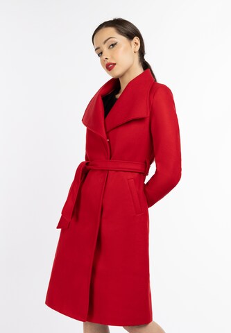 Manteau mi-saison faina en rouge : devant