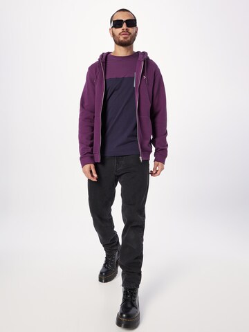 Iriedaily Sweat jacket 'Mini Flag 2' in Purple