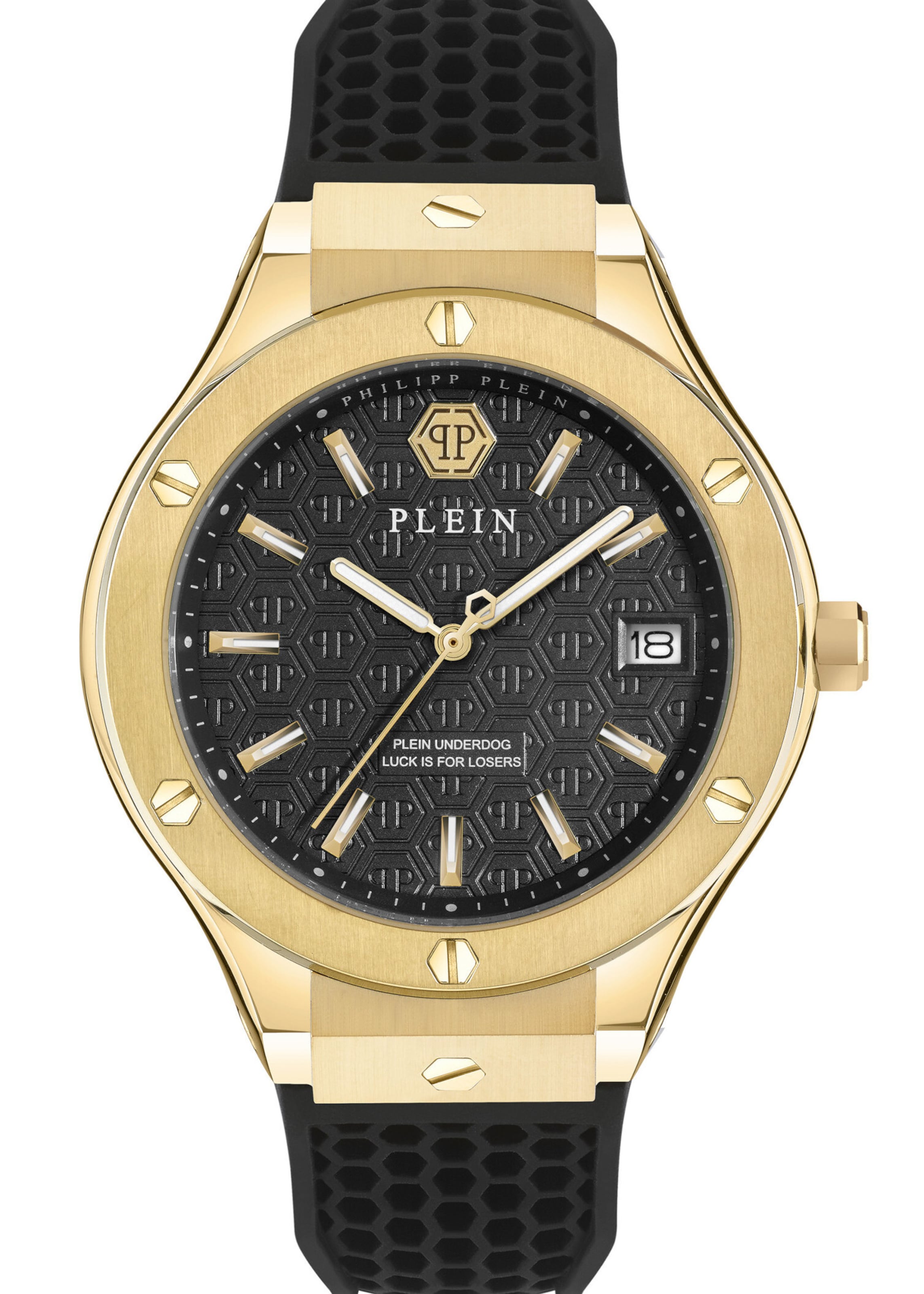 Montre à affichage analogique 'Underdog' Philipp Plein Watches en noir : devant
