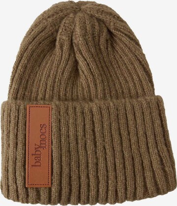 BabyMocs Beanie in Brown: front