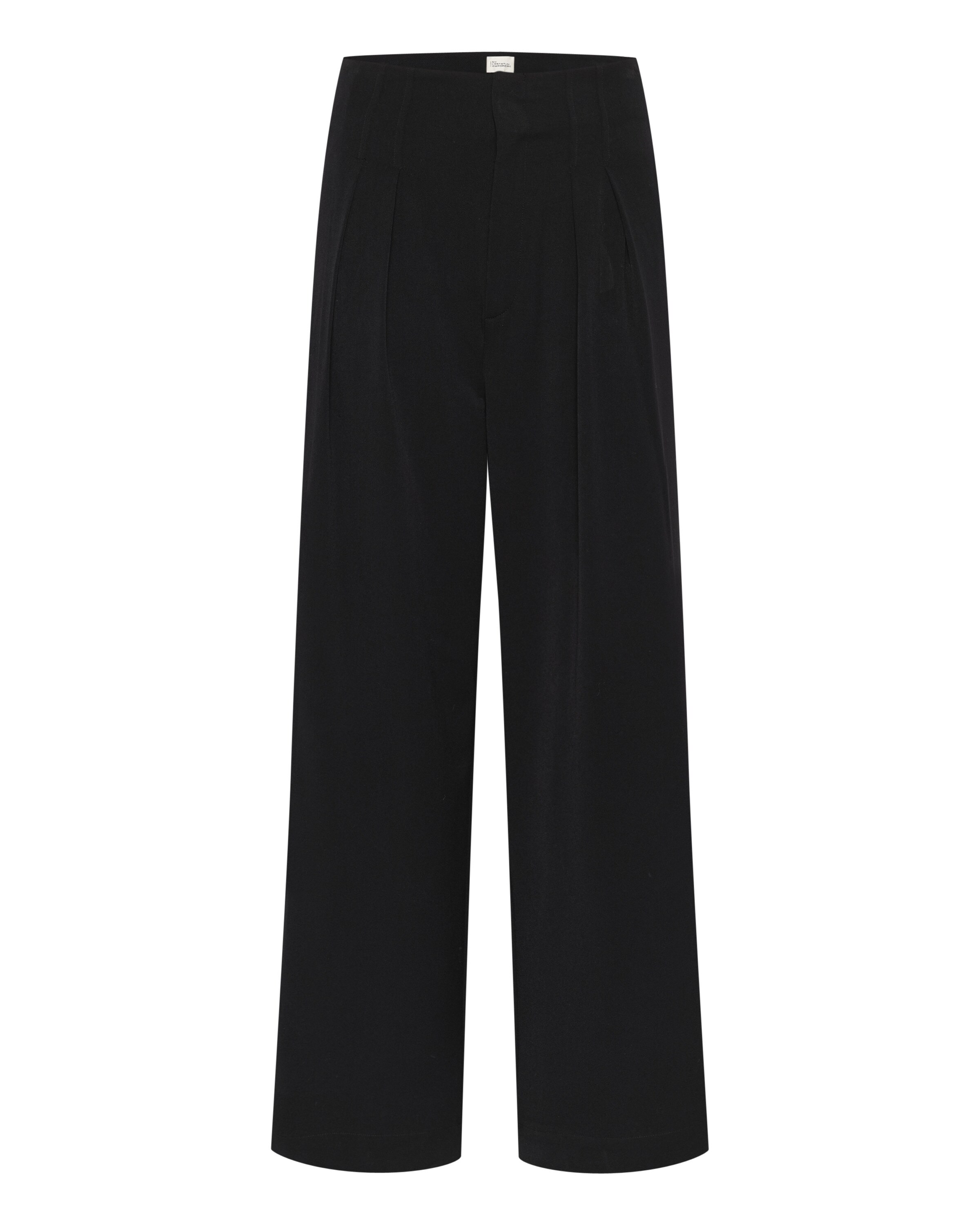 My Essential Wardrobe Wide Leg Bügelfaltenhose 'Sille' in Schwarz: Vorderseite