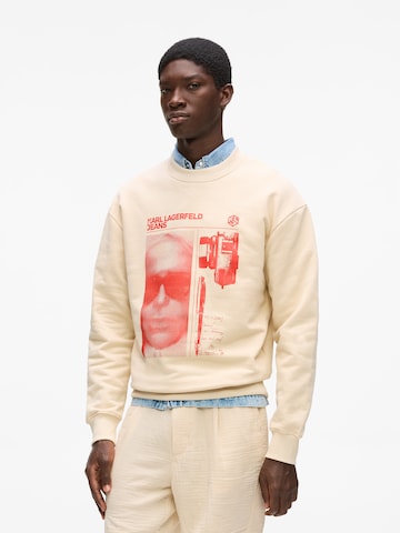KARL LAGERFELD JEANS Mikina - Béžová: predná strana