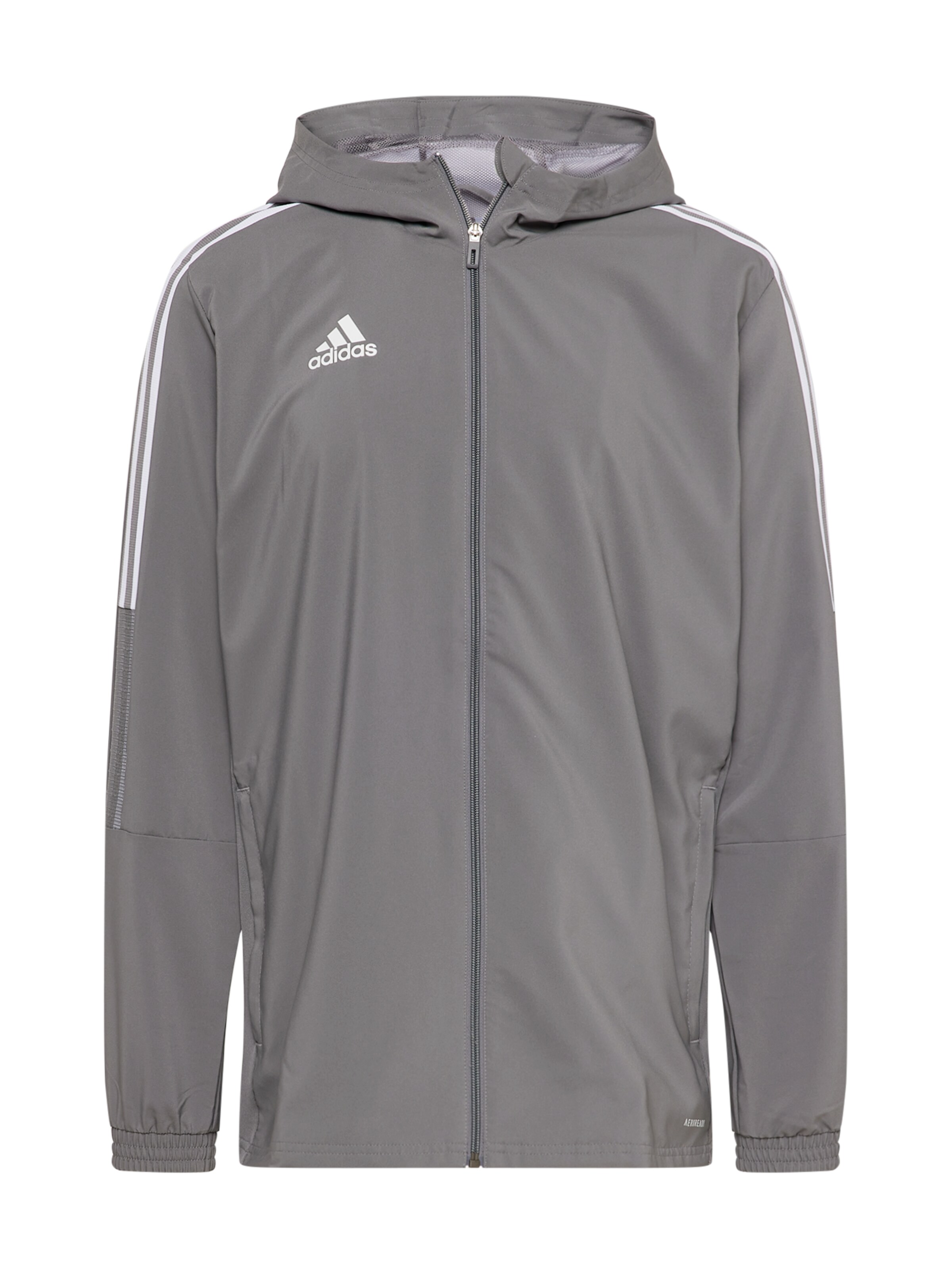 ADIDAS SPORTSWEAR Skinny Training Jacket 'Tiro 21' in Grey: front