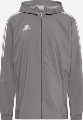 Skinny Vestes d’entraînement 'Tiro 21' ADIDAS SPORTSWEAR en gris : devant