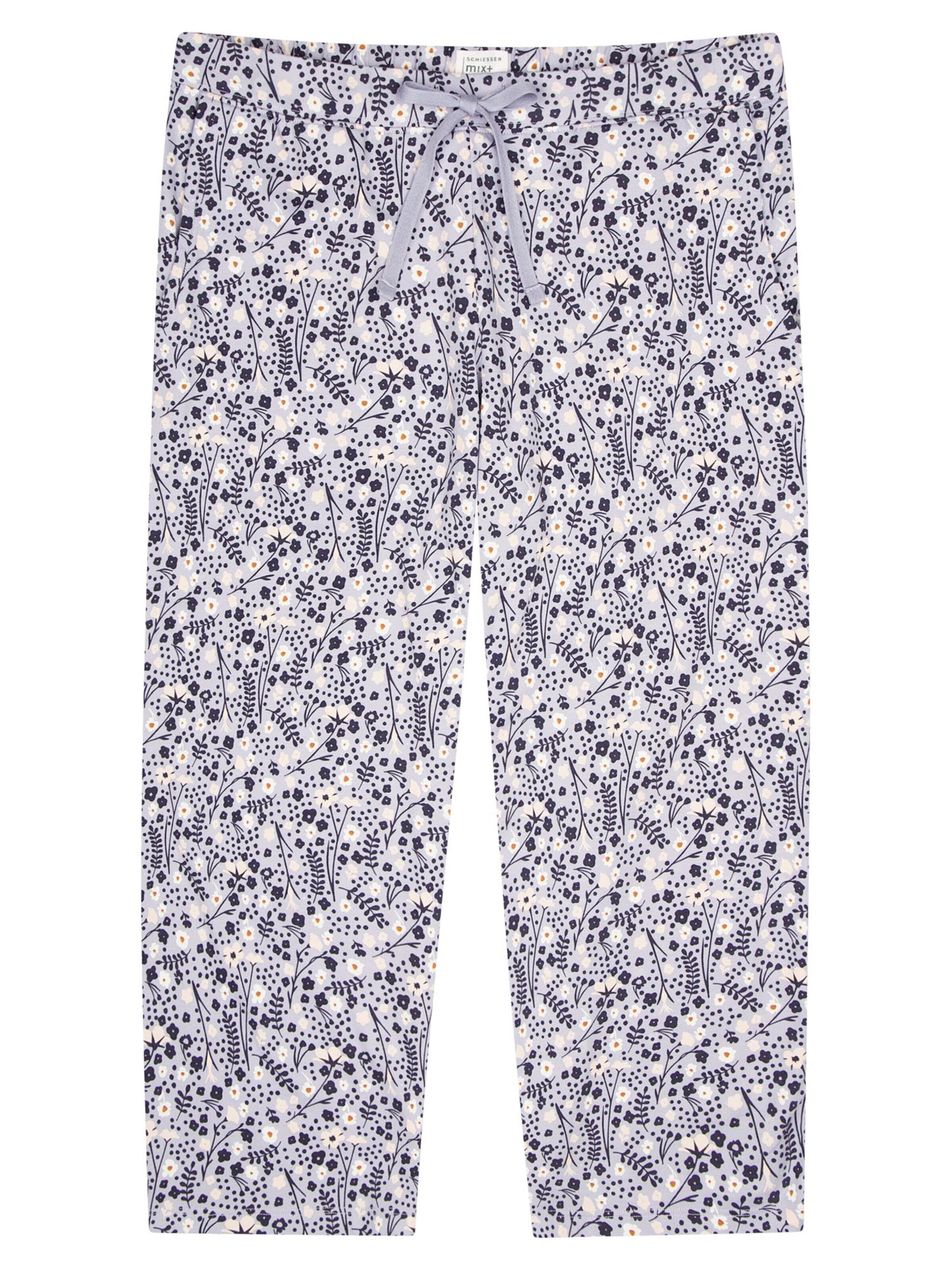 SCHIESSER Pajama Pants 'Mix & Relax' in Purple: front