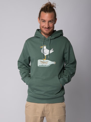 Sweat-shirt ' Möwe mit Hut ' Watapparel en vert : devant