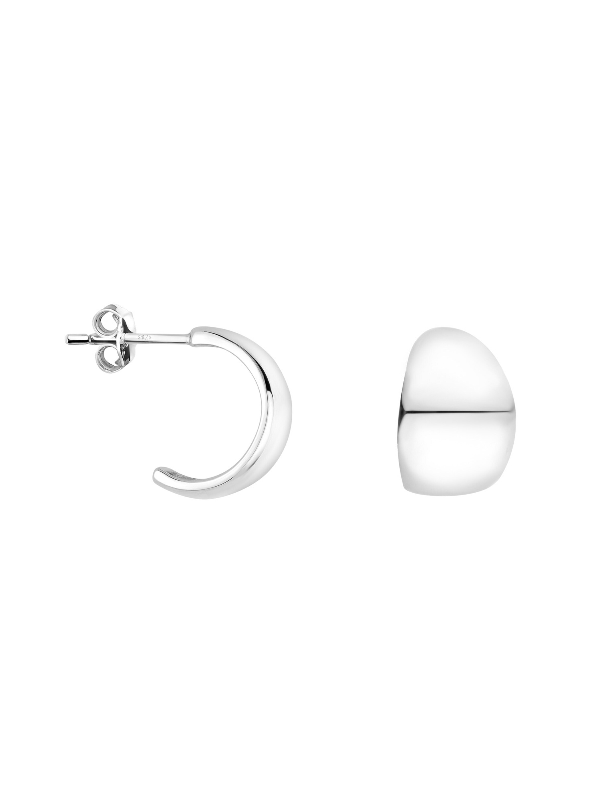 Sofia Milani Earrings 'Wide' in Silver: front