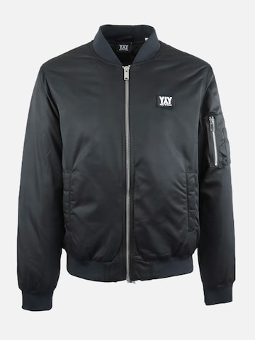 HEFTYKA Winter Jacket 'BOMBER JACKET Y' in Black: front